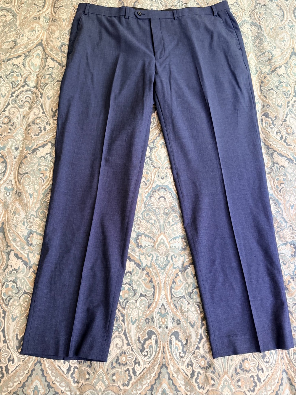 Lauren Ralph Lauren Men’s Flat Front Navy Blue Dress Pants Lightweight 42W X 32L